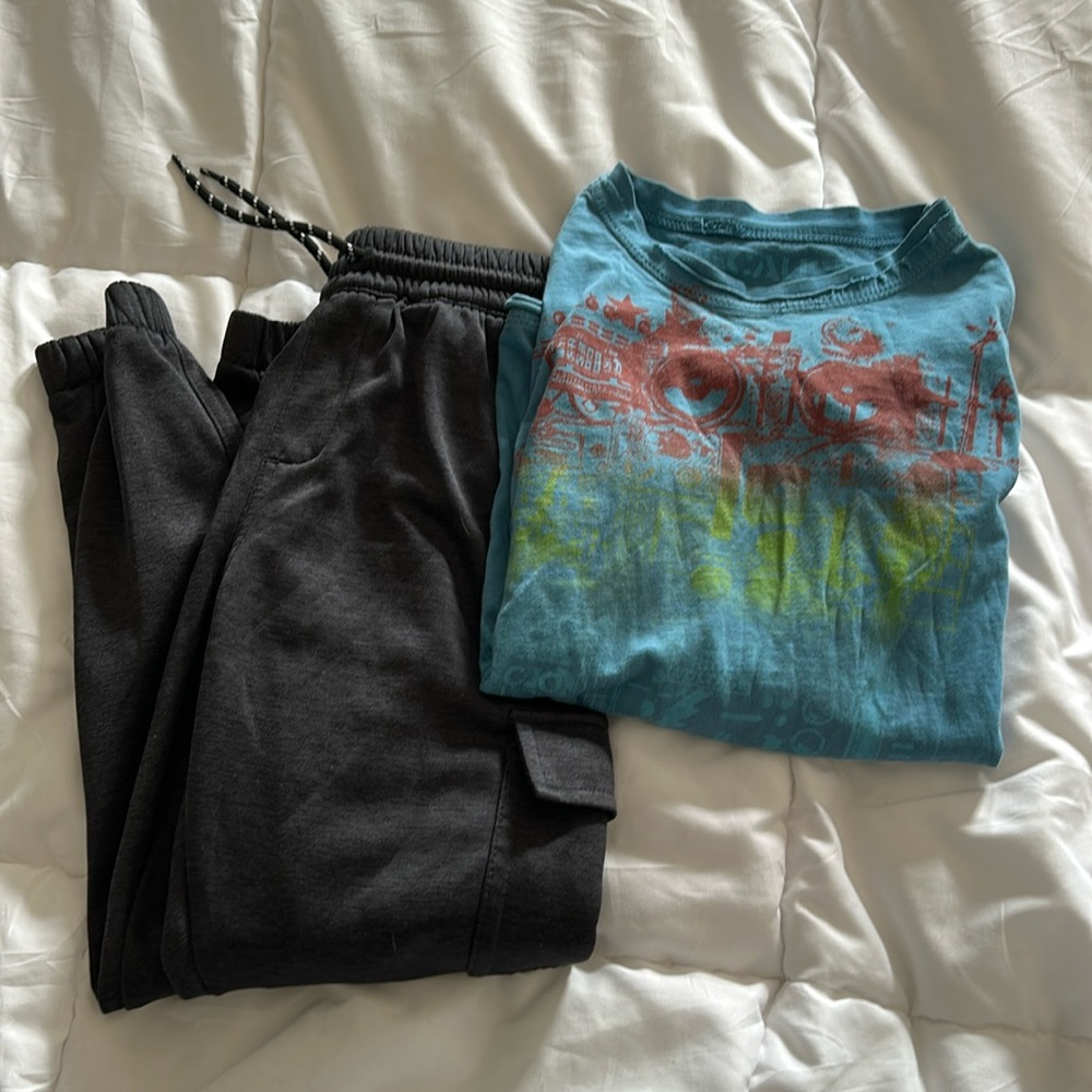 Boys Size 7 Sovereign Code & Because We Were Bored T-Shirt and Pants